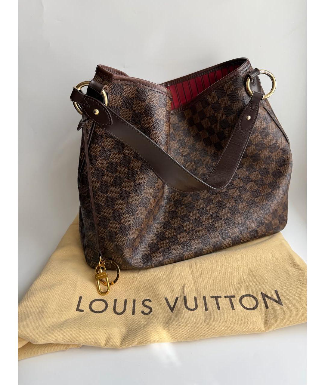 LOUIS VUITTON Коричневая сумка через плечо из искусственной кожи, фото 9