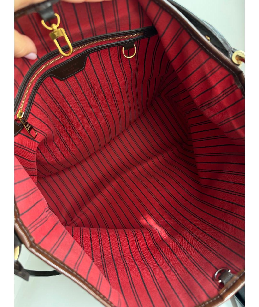 LOUIS VUITTON Коричневая сумка через плечо из искусственной кожи, фото 4