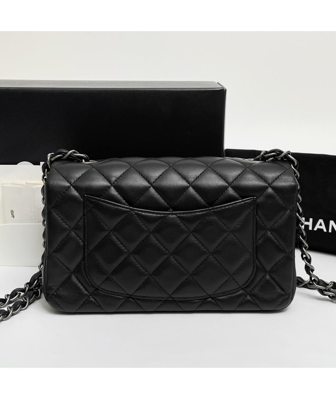 CHANEL Черная кожаная сумка через плечо, фото 3