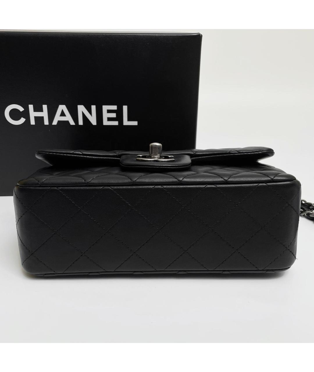 CHANEL Черная кожаная сумка через плечо, фото 4