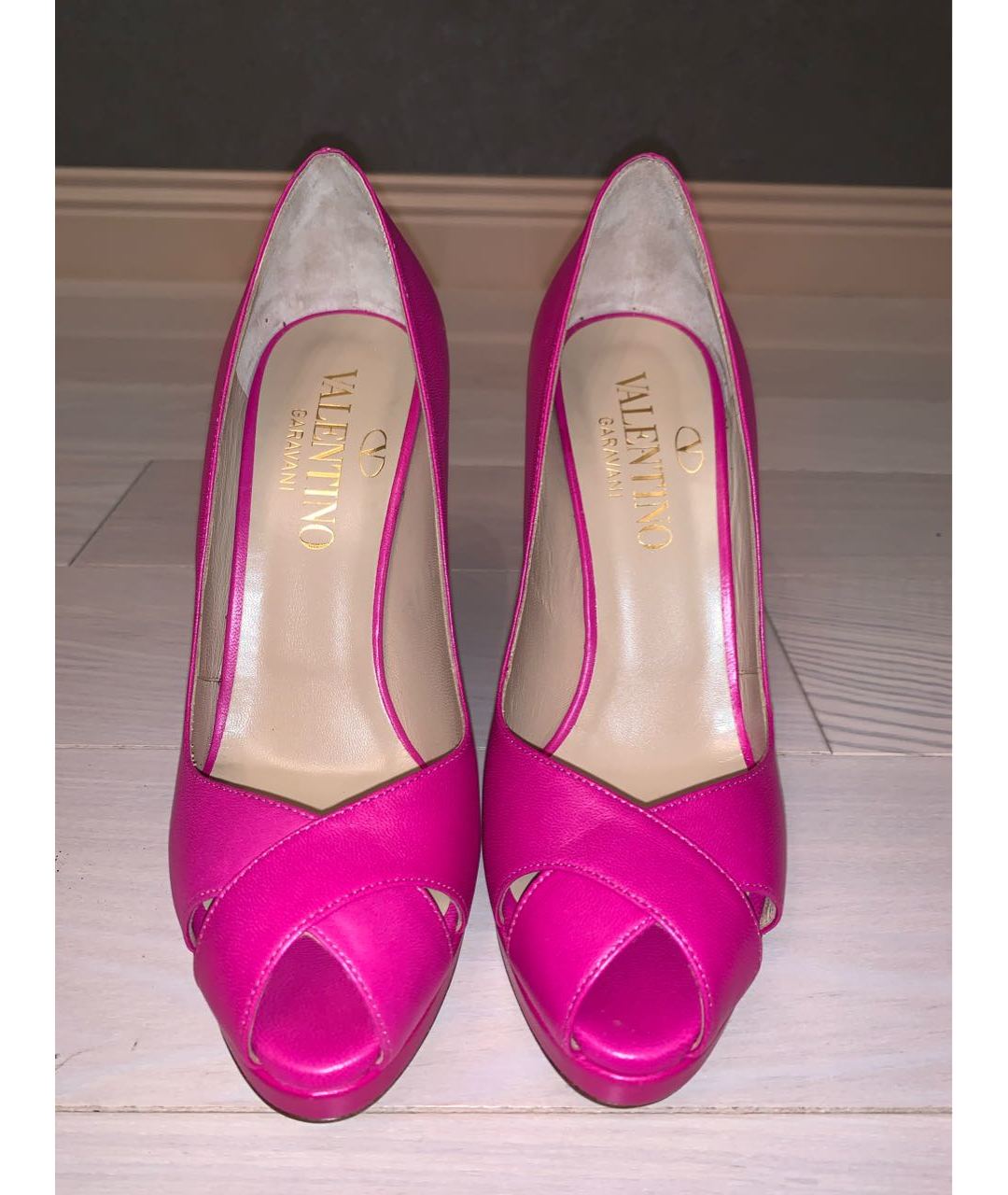 VALENTINO GARAVANI Розовые кожаные туфли, фото 2