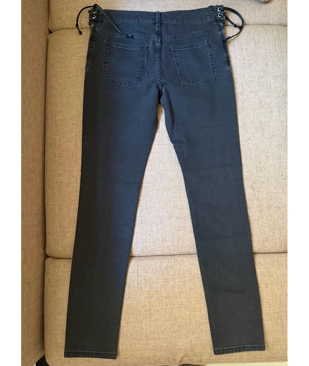 MCQ ALEXANDER MCQUEEN Черные хлопковые джинсы слим, фото 2