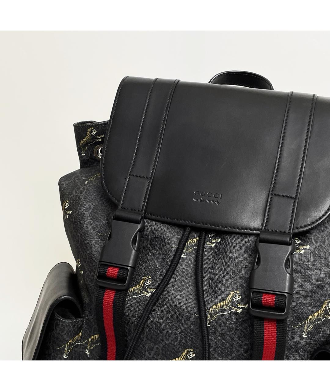 GUCCI Черный кожаный рюкзак, фото 2