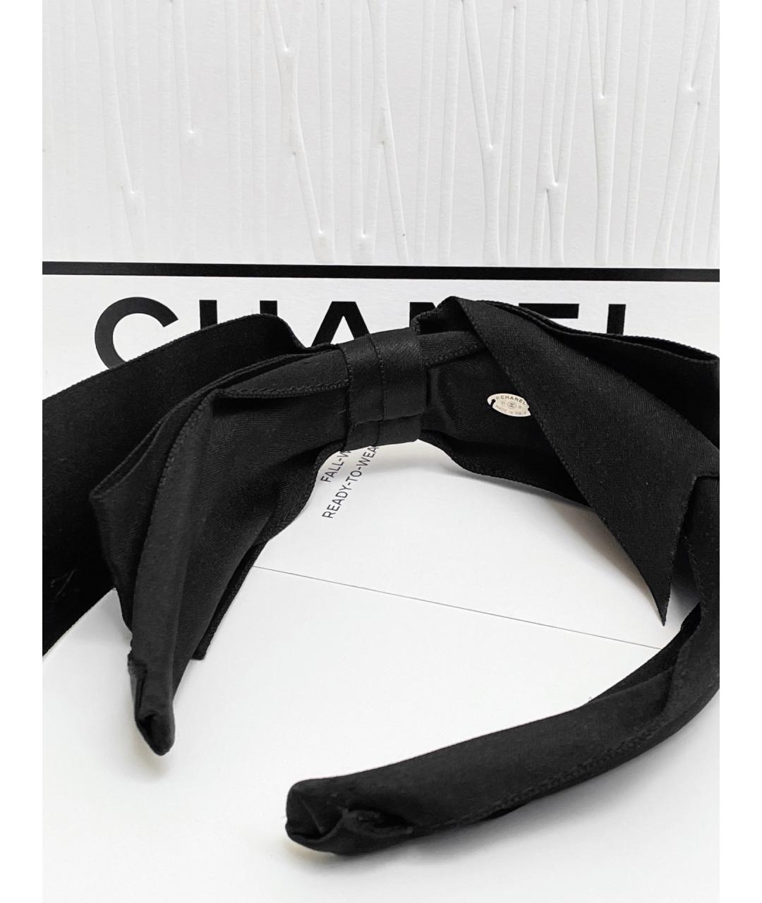CHANEL Черный ободок, фото 3