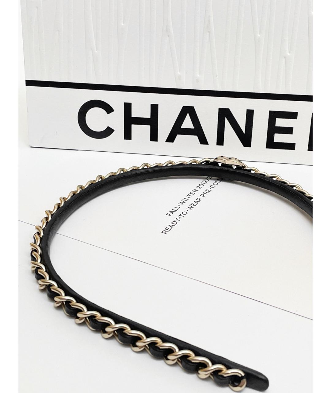 CHANEL Черный ободок, фото 3