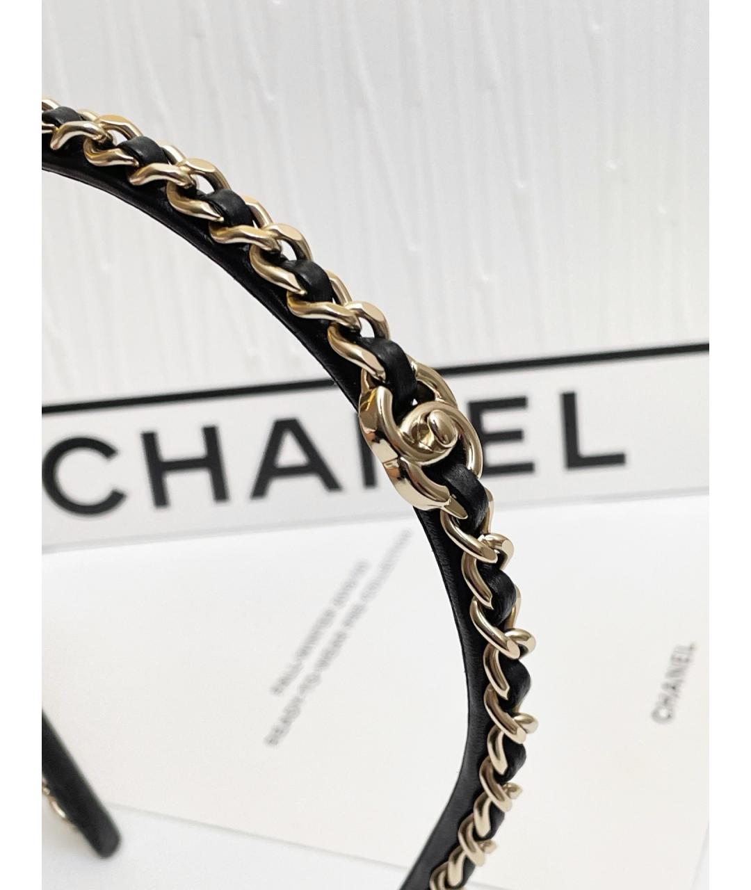 CHANEL Черный ободок, фото 4