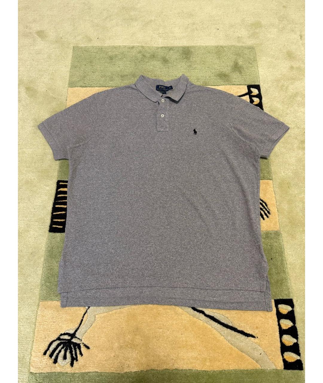 POLO RALPH LAUREN Серое хлопковое поло с коротким рукавом, фото 4