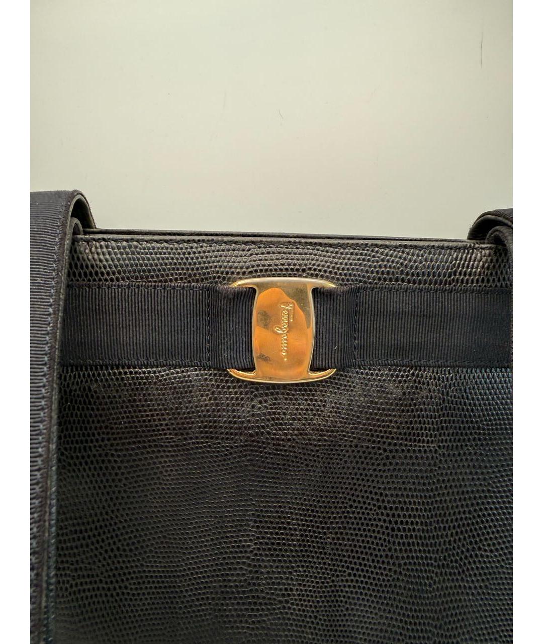 FERRAGAMO Черная сумка тоут, фото 5