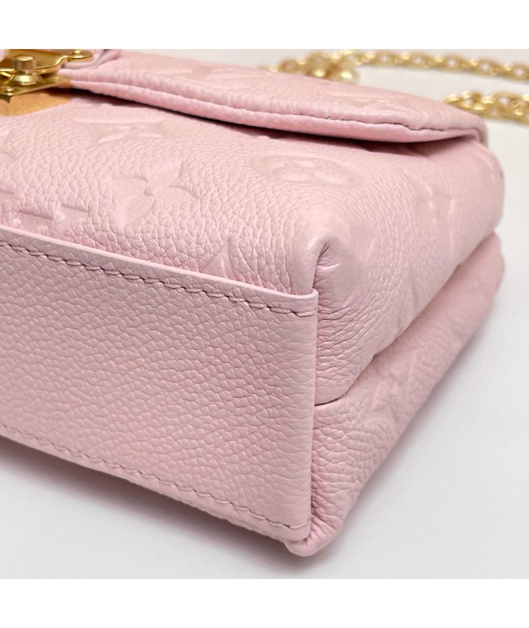 LOUIS VUITTON Розовая кожаная сумка с короткими ручками, фото 6