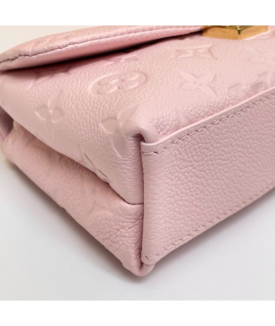 LOUIS VUITTON Розовая кожаная сумка с короткими ручками, фото 5
