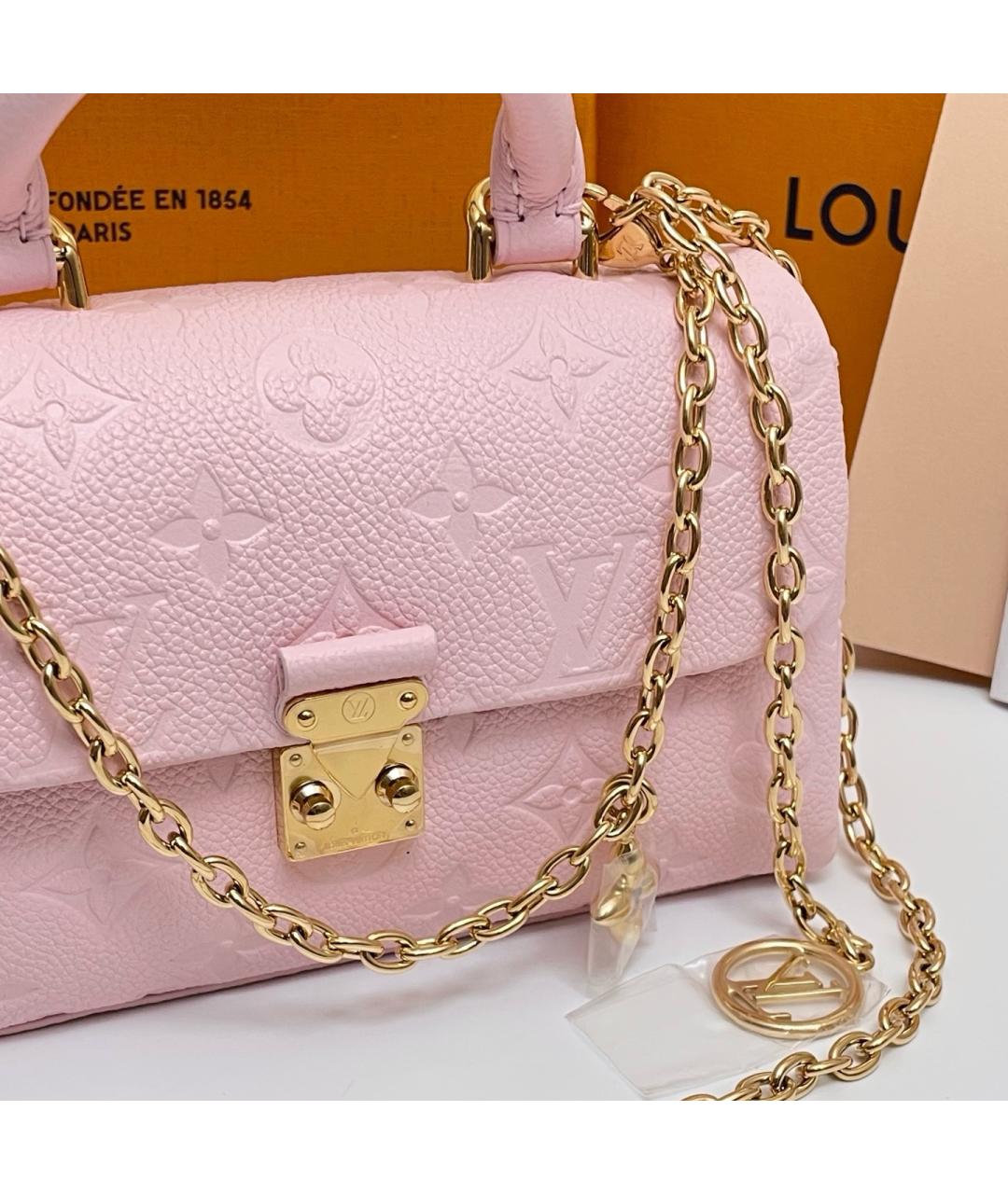 LOUIS VUITTON Розовая кожаная сумка с короткими ручками, фото 2