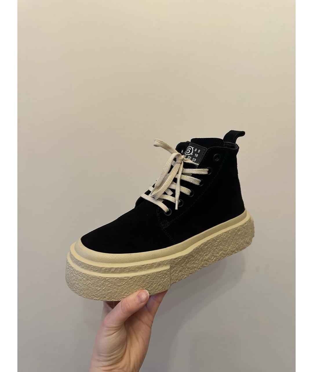 MM6 MAISON MARGIELA Черные замшевые кеды, фото 2