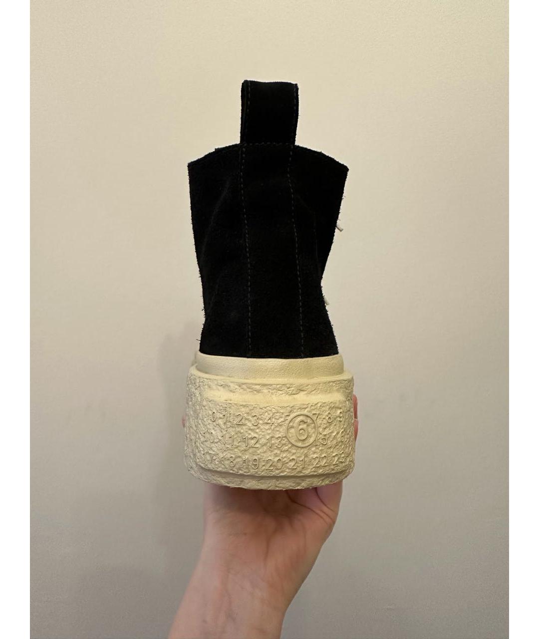MM6 MAISON MARGIELA Черные замшевые кеды, фото 5