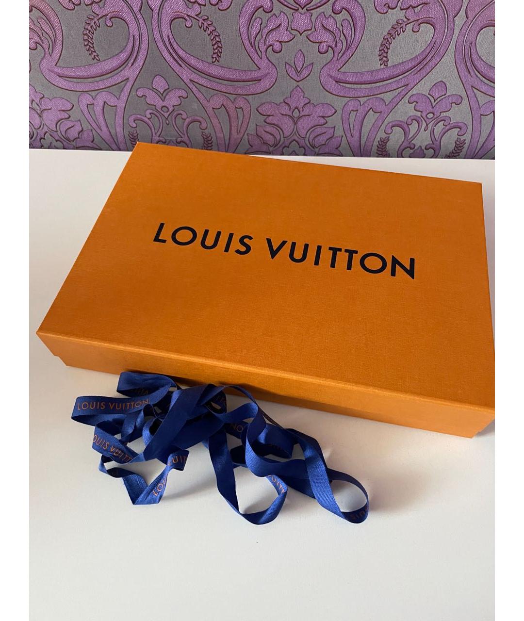 LOUIS VUITTON Серый шерстяной шарф, фото 4