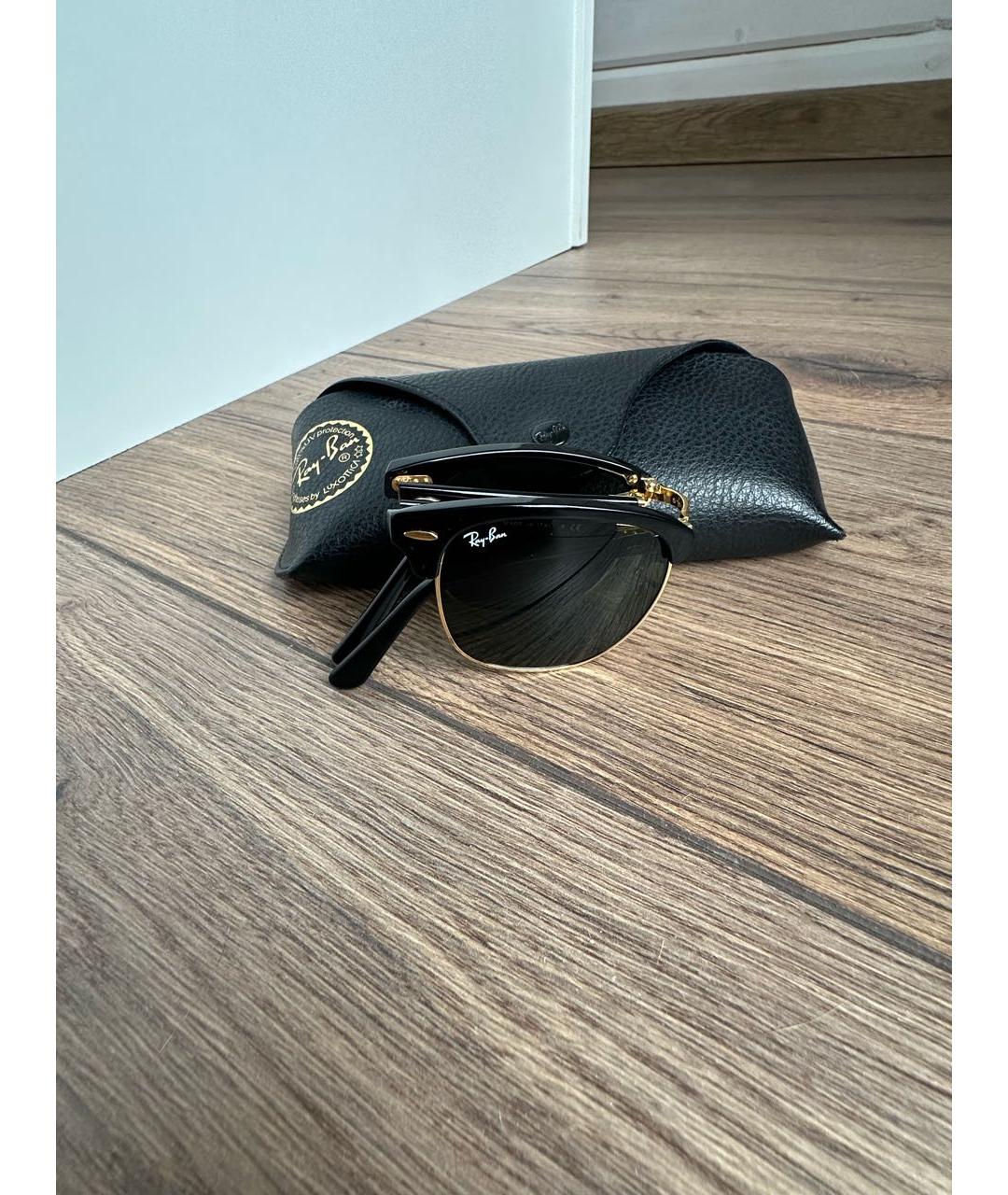 RAY BAN Черные металлические солнцезащитные очки, фото 7