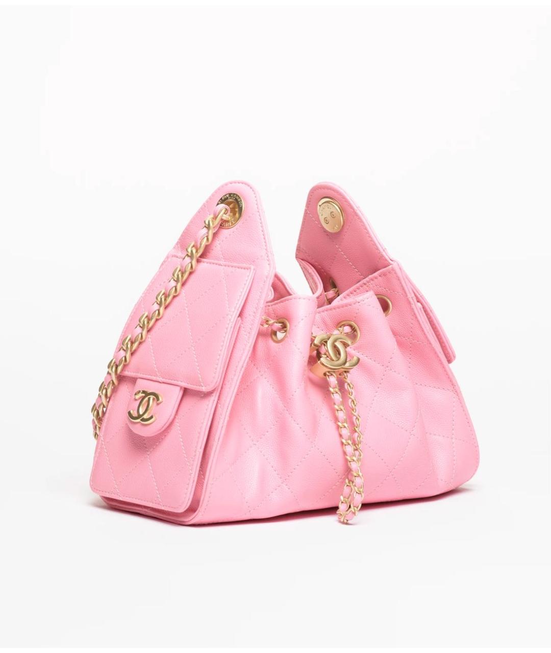 CHANEL Розовая кожаная сумка через плечо, фото 4