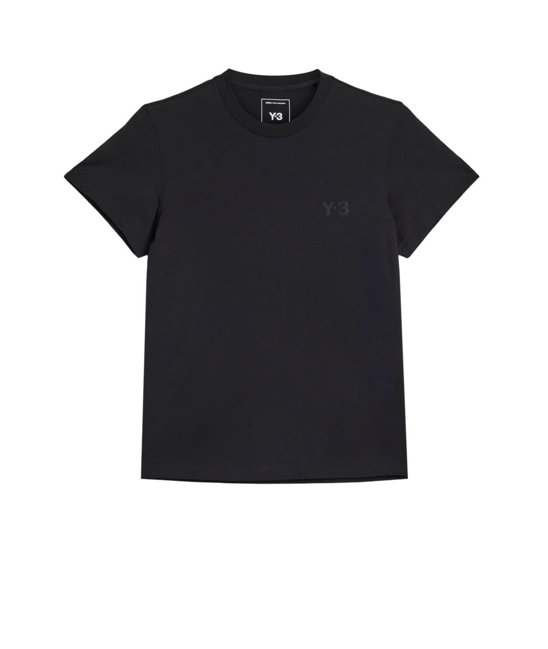 Y-3 Черная хлопковая футболка, фото 1
