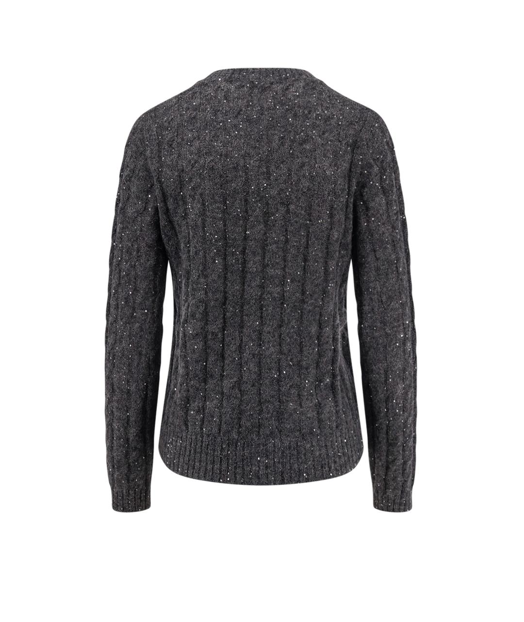 BRUNELLO CUCINELLI Антрацитовый шерстяной джемпер / свитер, фото 4