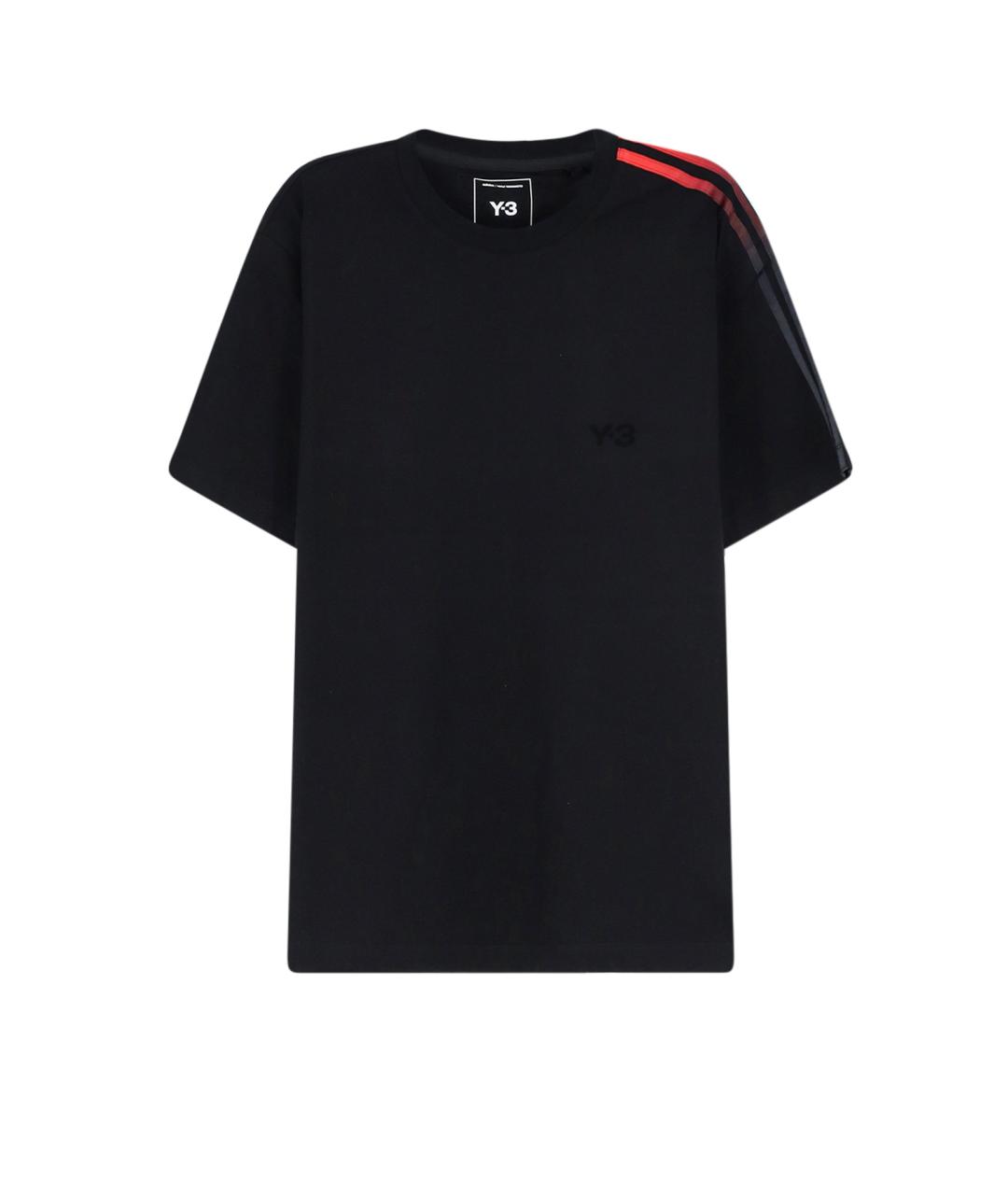Y-3 Черная хлопковая футболка, фото 1