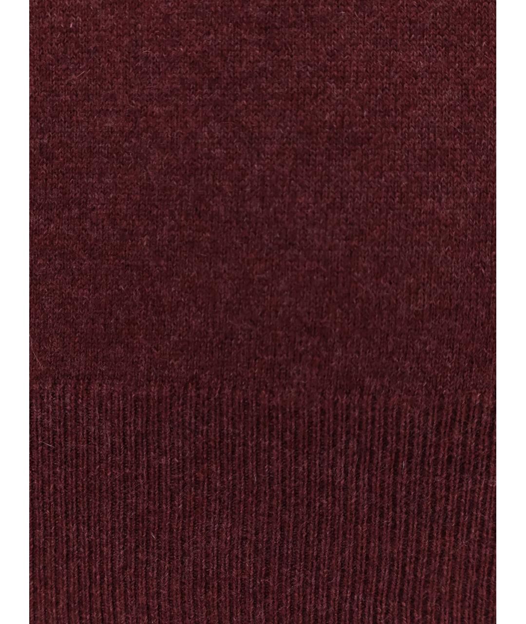 BRUNELLO CUCINELLI Бордовый кашемировый джемпер / свитер, фото 3