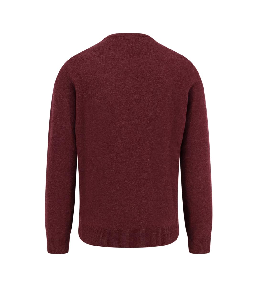 BRUNELLO CUCINELLI Бордовый кашемировый джемпер / свитер, фото 2