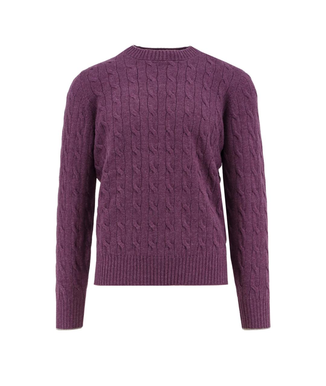 BRUNELLO CUCINELLI Фиолетовый кашемировый джемпер / свитер, фото 1