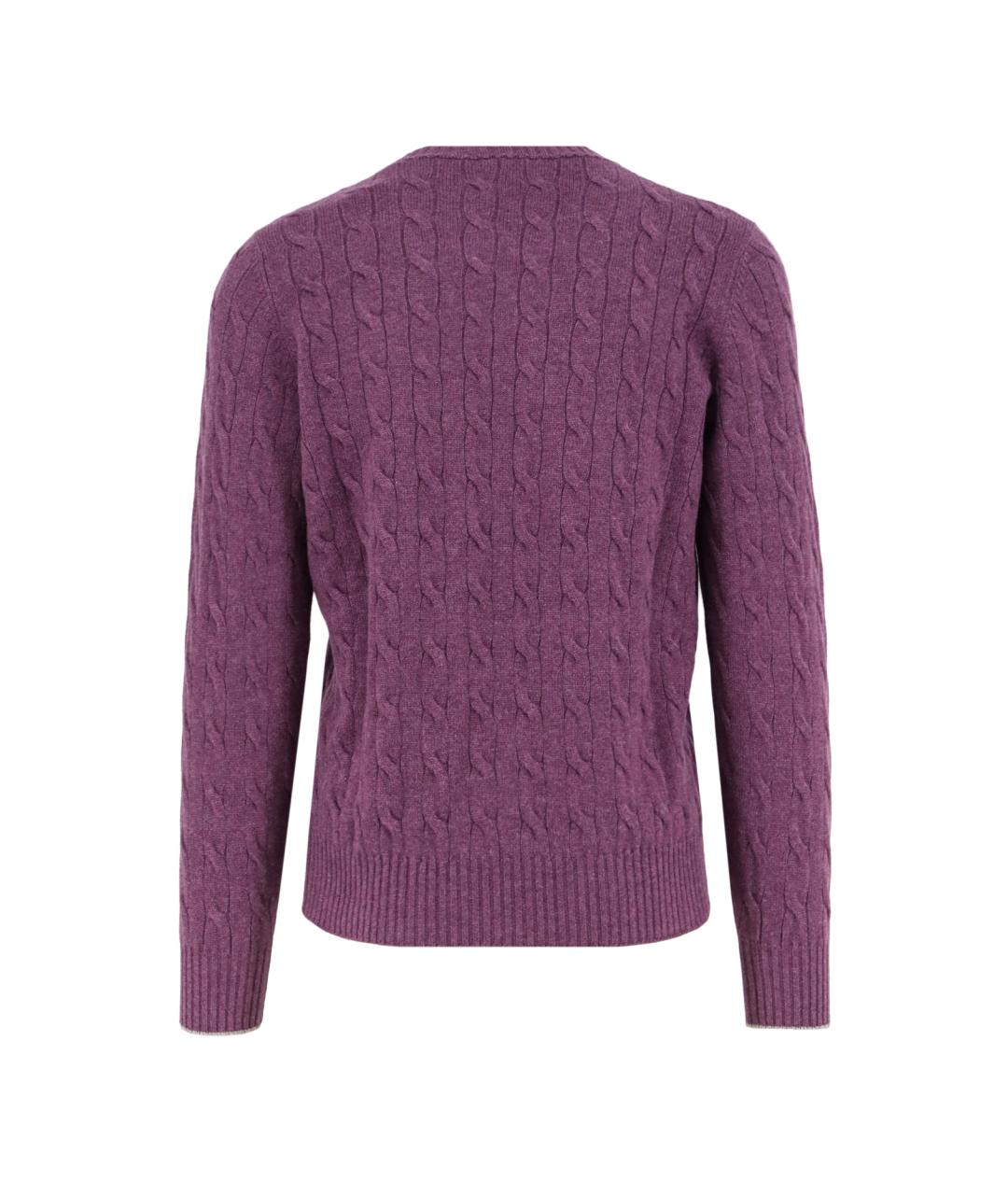 BRUNELLO CUCINELLI Фиолетовый кашемировый джемпер / свитер, фото 2