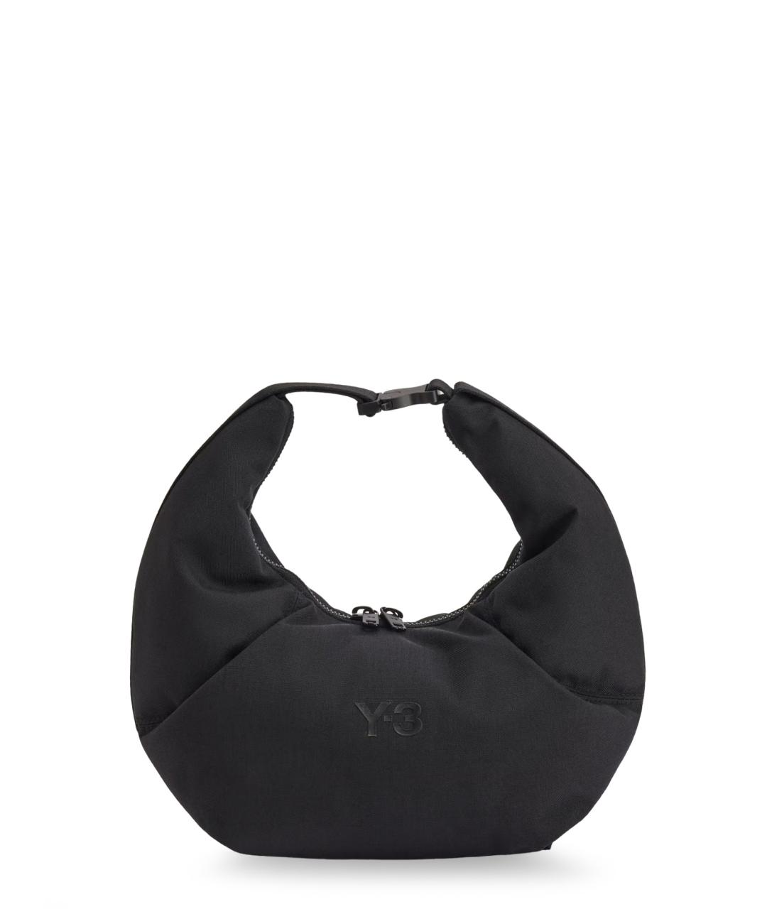 Y-3 Черная синтетическая сумка на плечо, фото 1