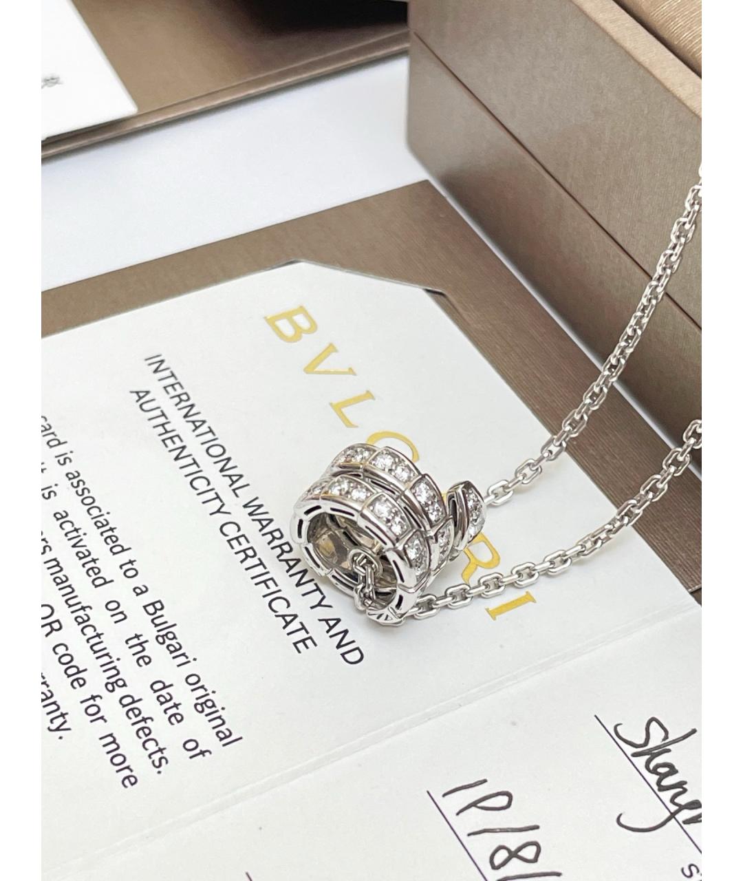 BVLGARI Серебряное колье из белого золота, фото 3