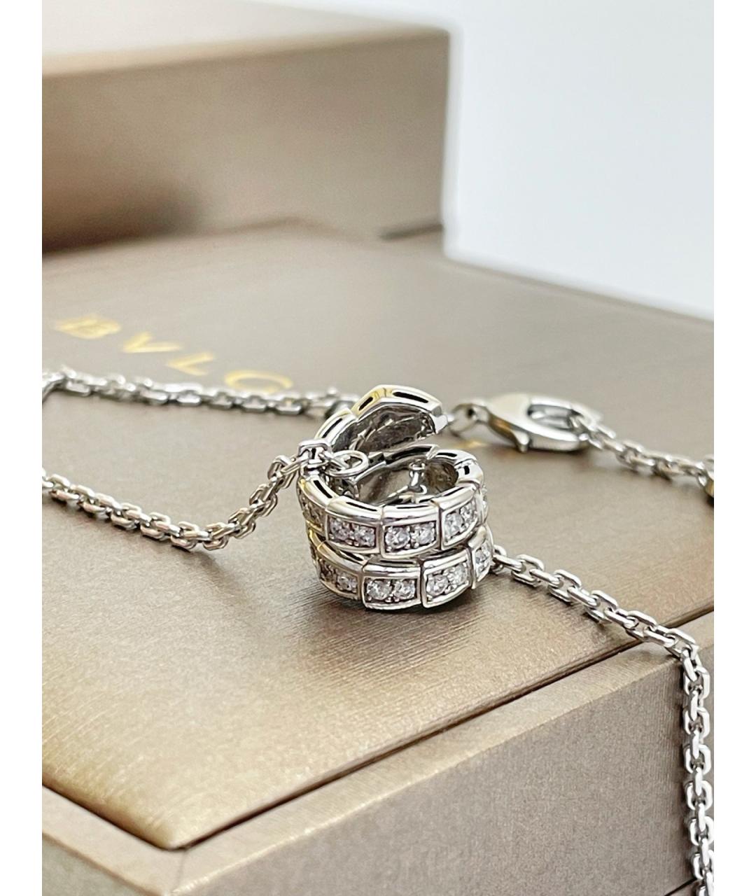 BVLGARI Серебряное колье из белого золота, фото 5