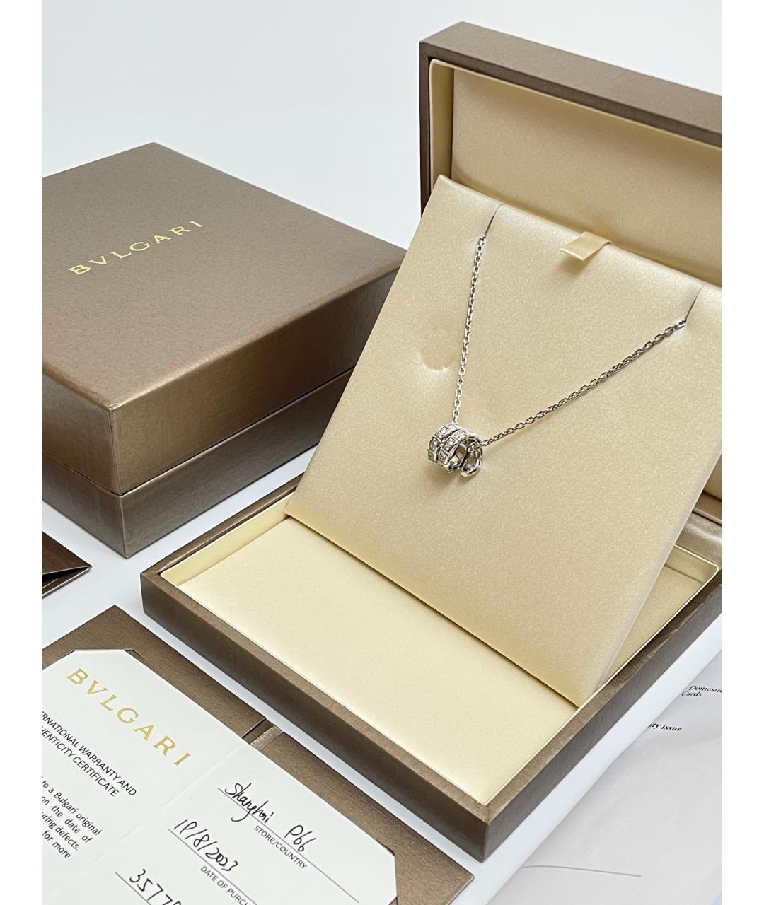 BVLGARI Серебряное колье из белого золота, фото 6