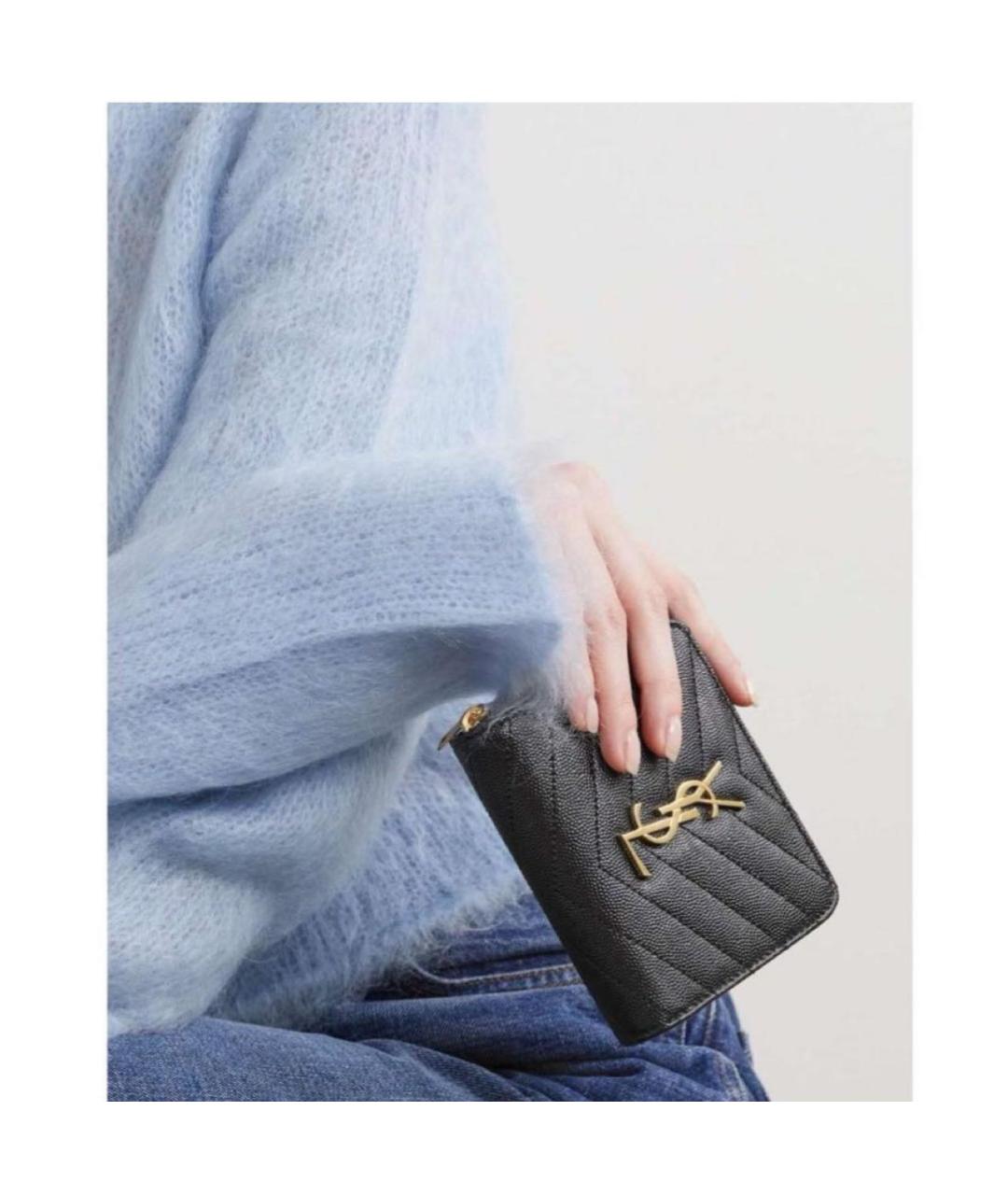 SAINT LAURENT Голубой шерстяной джемпер / свитер, фото 5