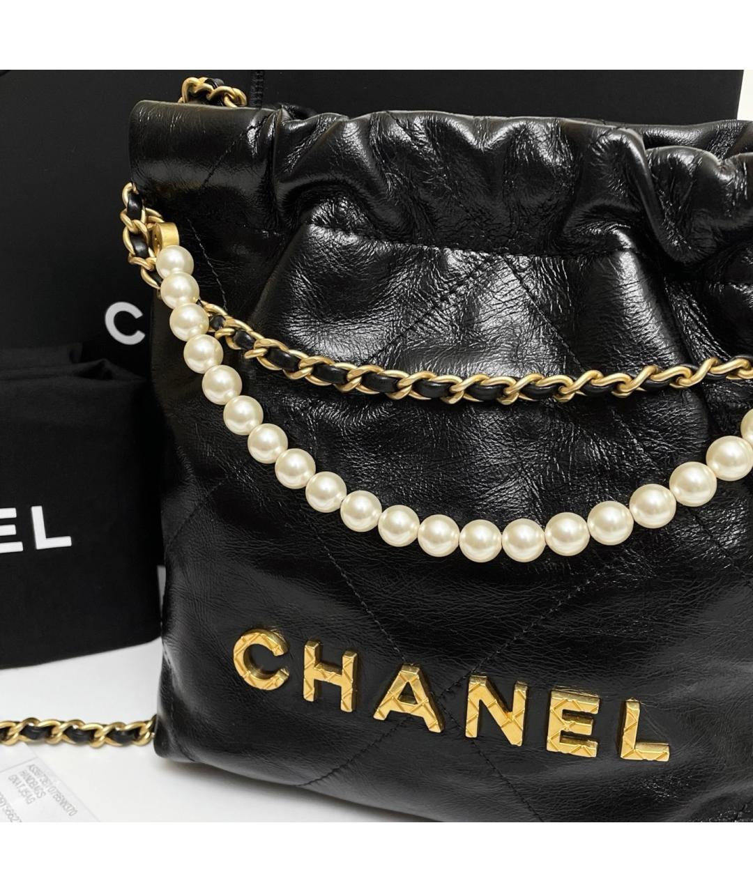 CHANEL Черная кожаная сумка через плечо, фото 2