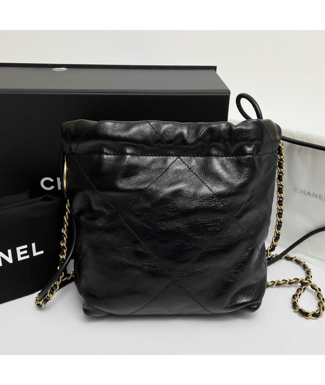 CHANEL Черная кожаная сумка через плечо, фото 3