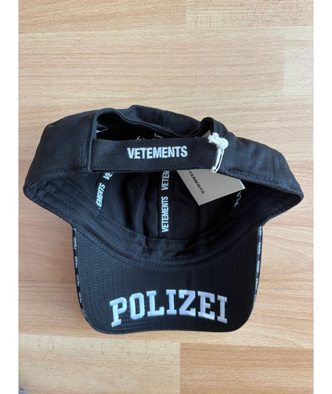 VETEMENTS Черная хлопковая кепка/бейсболка, фото 3