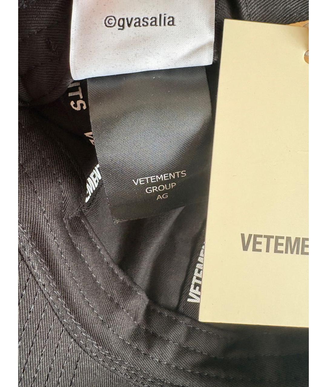 VETEMENTS Черная хлопковая кепка/бейсболка, фото 6