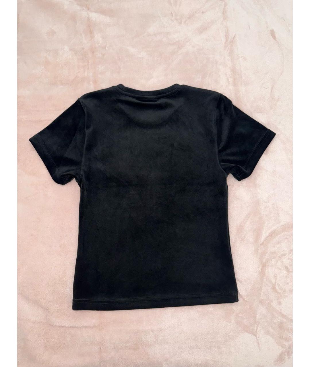 JUICY COUTURE Черная велюровая футболка, фото 3