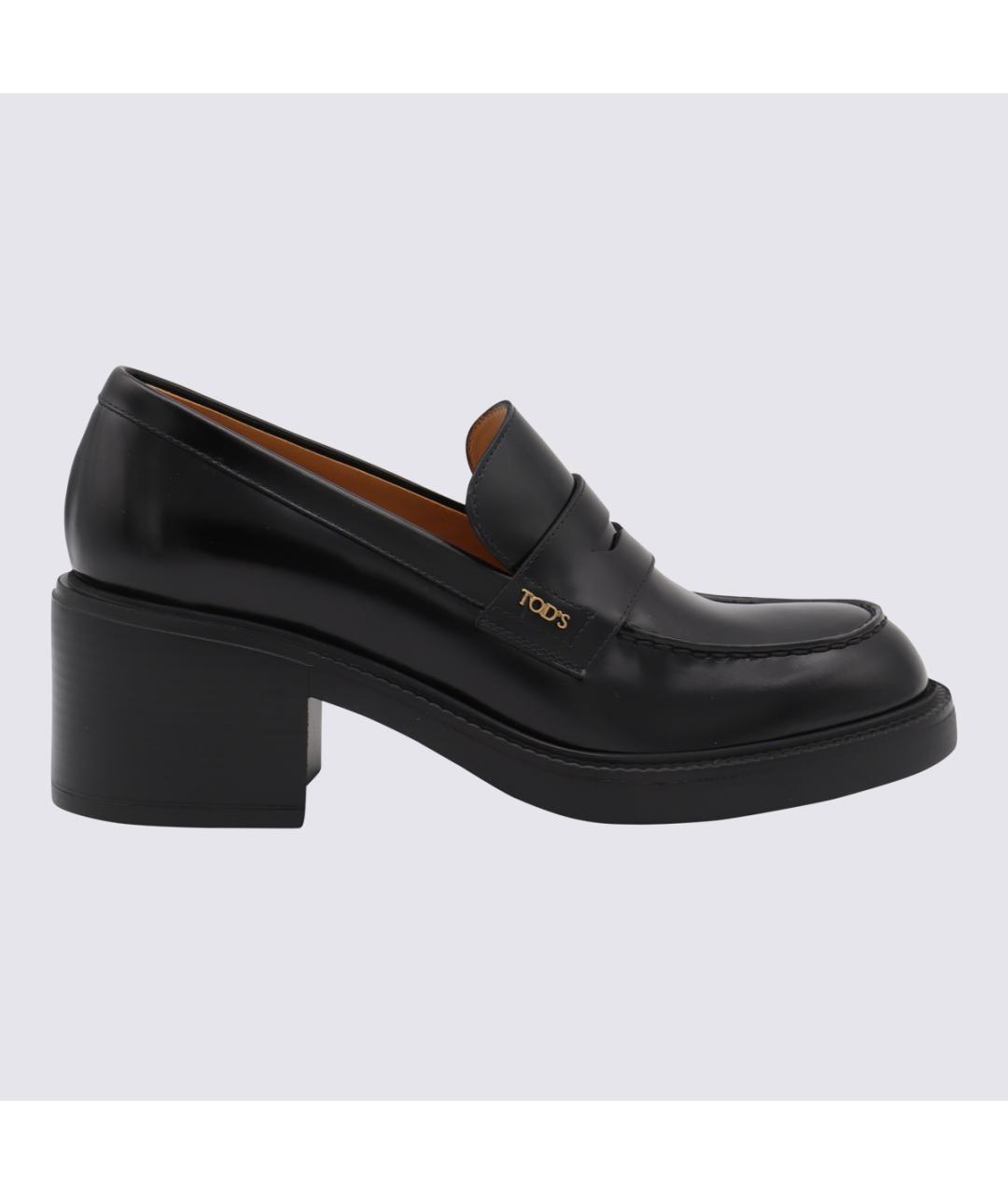TOD'S Черные кожаные лоферы, фото 2