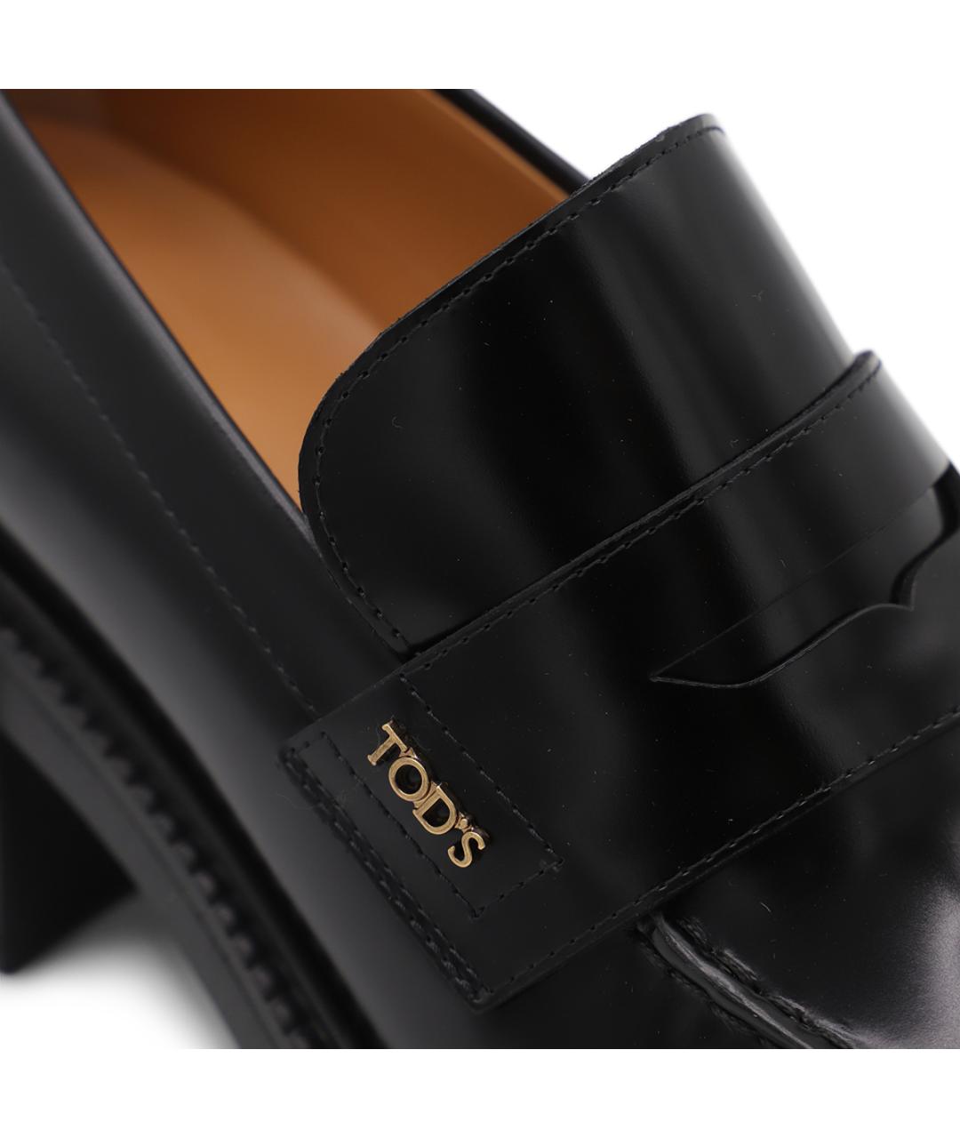 TOD'S Черные кожаные лоферы, фото 7