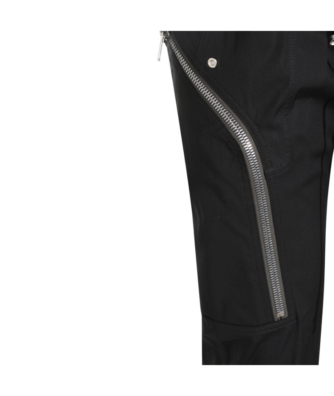 RICK OWENS Черные хлопковые повседневные брюки, фото 4