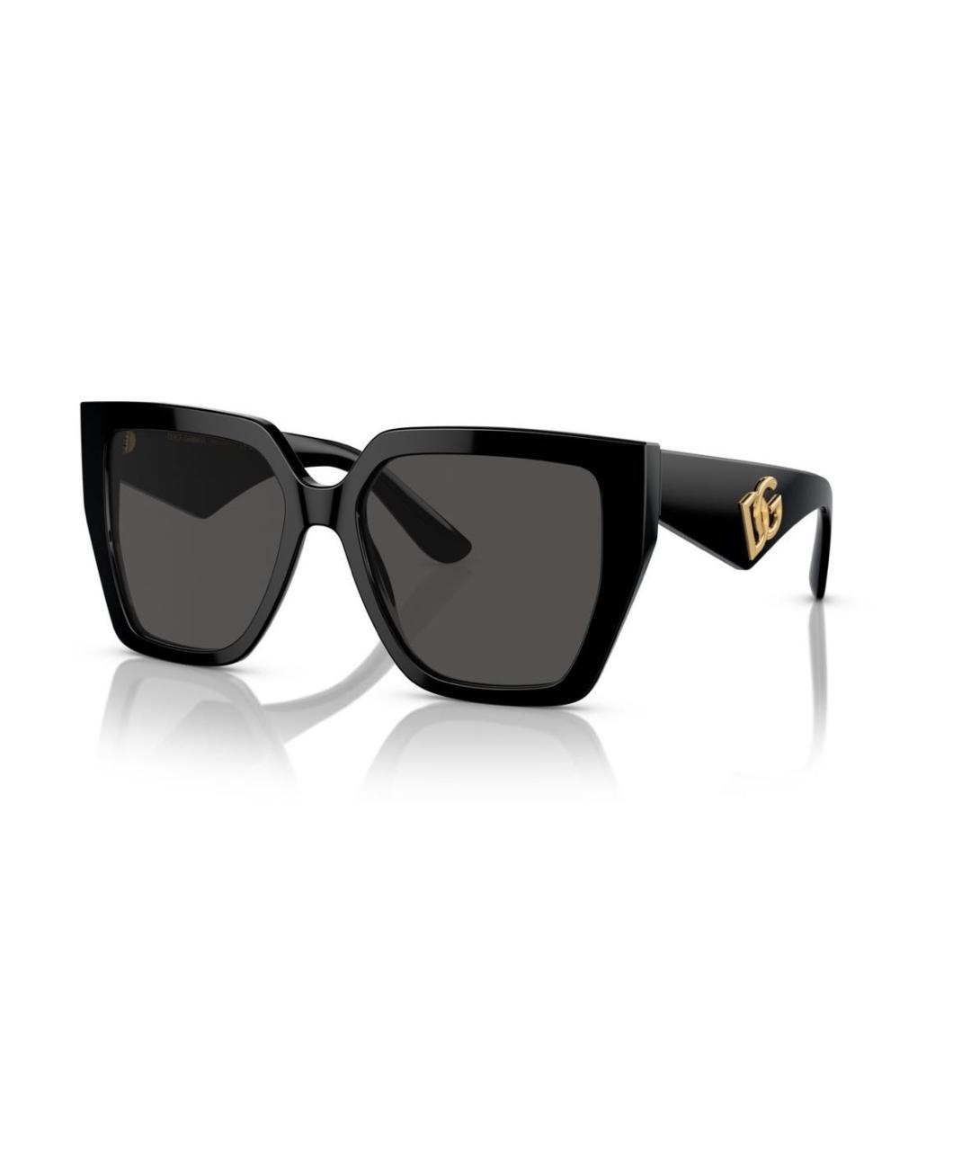 DOLCE&GABBANA Черные пластиковые солнцезащитные очки, фото 1