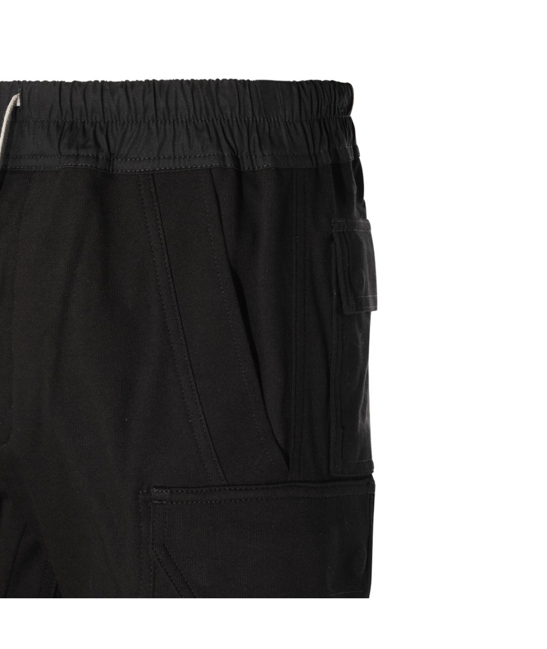 RICK OWENS Черные хлопковые повседневные брюки, фото 3