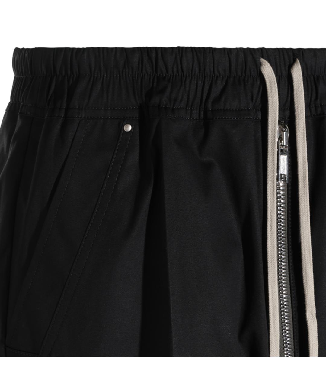 RICK OWENS Черные хлопковые повседневные брюки, фото 3