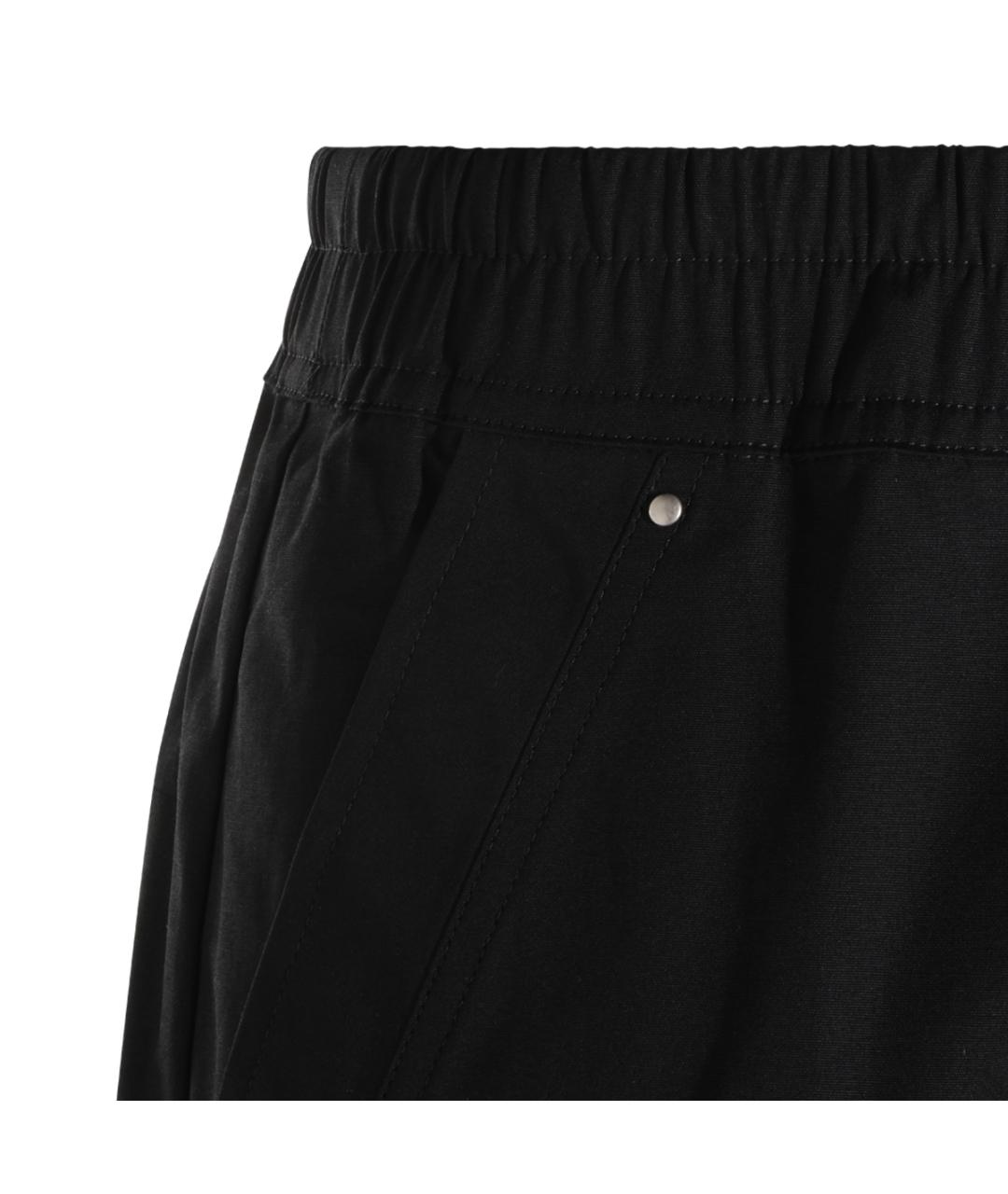 RICK OWENS Черные хлопковые повседневные брюки, фото 5