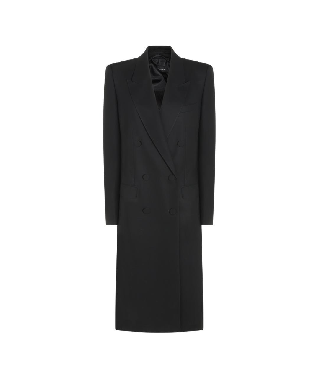 TOM FORD Черное шерстяное пальто, фото 1