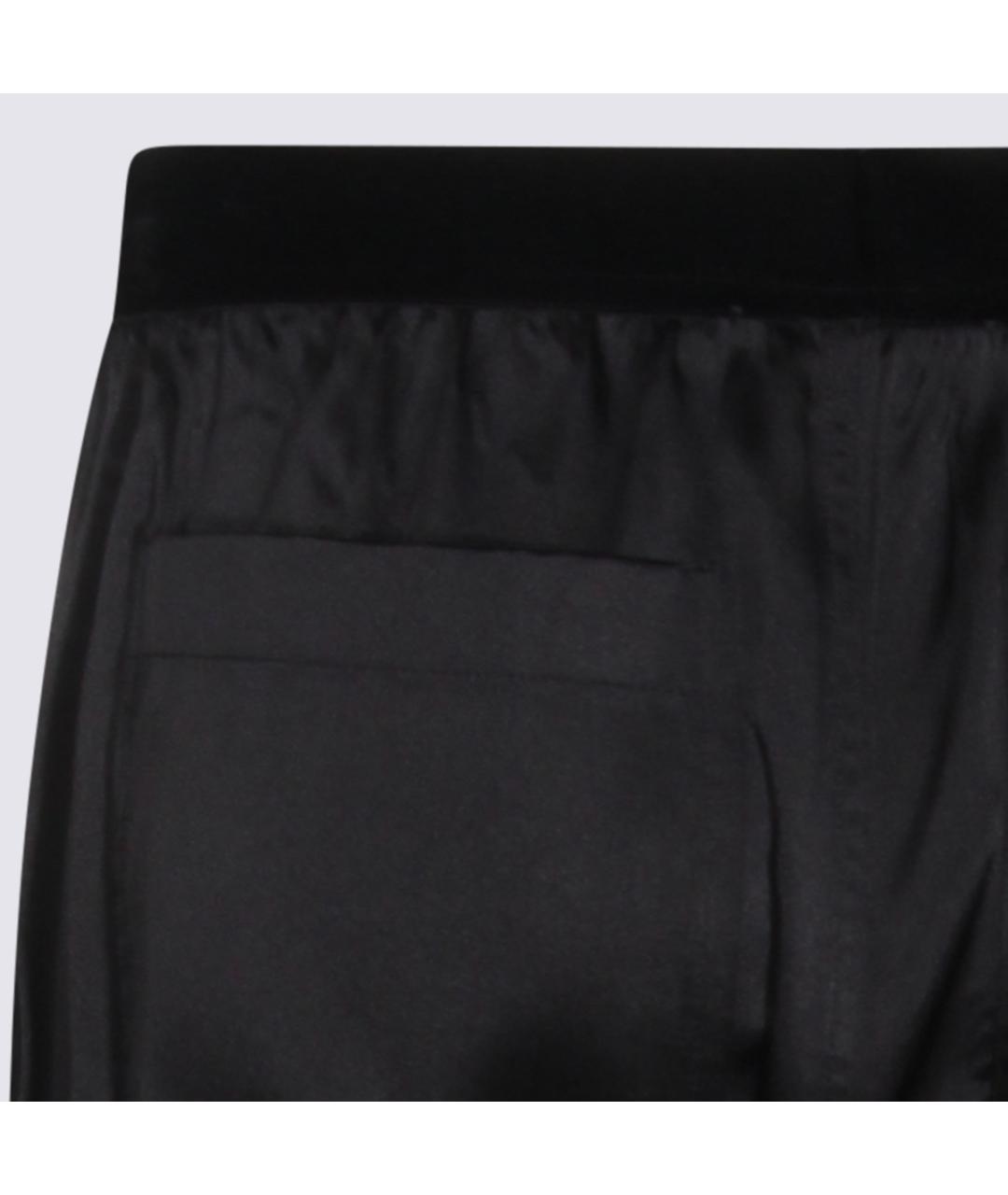 TOM FORD Черные шелковые прямые брюки, фото 5