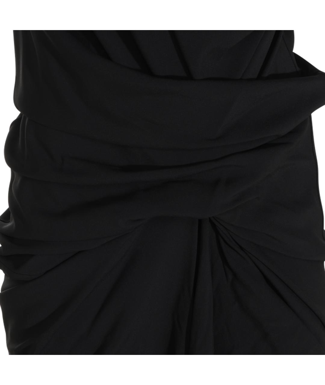 RICK OWENS Черное вискозное вечернее платье, фото 3