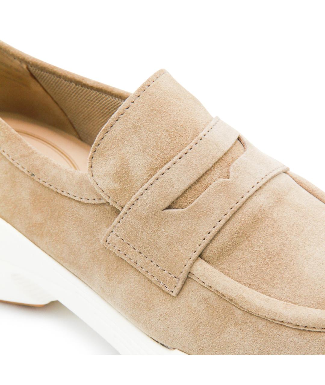 TOD'S Бежевые замшевые лоферы, фото 4