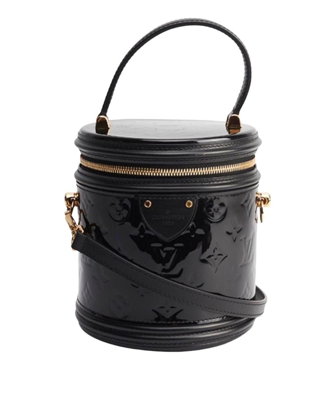 LOUIS VUITTON Черная кожаная сумка с короткими ручками, фото 1