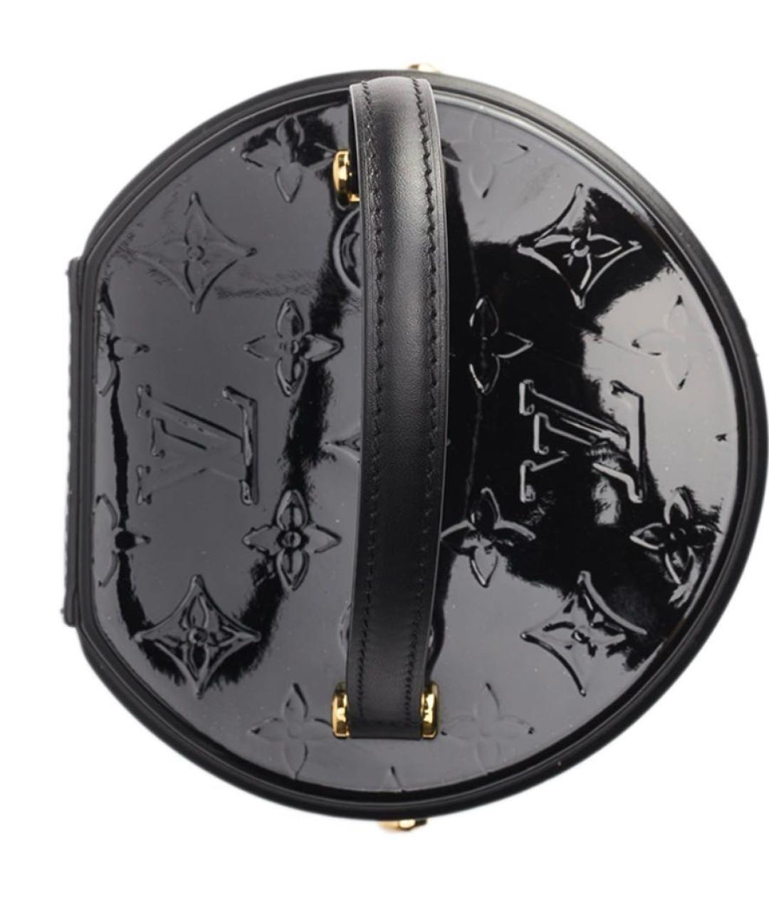 LOUIS VUITTON Черная кожаная сумка с короткими ручками, фото 7